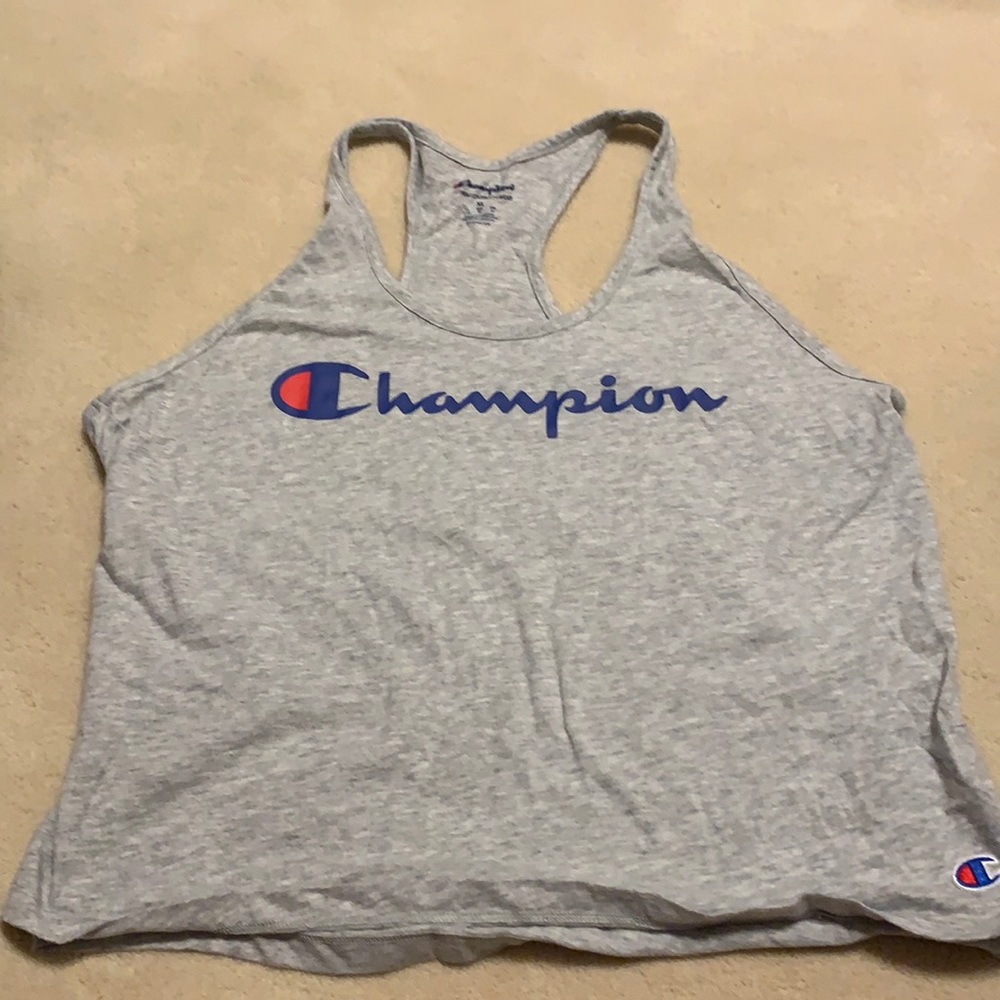 gray champion racer back tank top